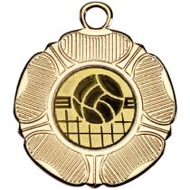 Volleyball Tudor Rose Medal | Gold | 50mm