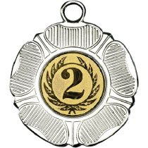 2nd Place Tudor Rose Medal | Silver | 50mm