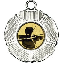Archery Tudor Rose Medal | Silver | 50mm
