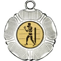 Boxing Tudor Rose Medal | Silver | 50mm