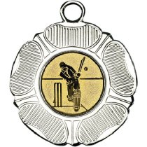 Cricket Tudor Rose Medal | Silver | 50mm