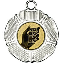 Dominos Tudor Rose Medal | Silver | 50mm