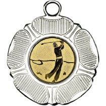 Golf Tudor Rose Medal | Silver | 50mm