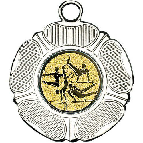 Gymnastics Tudor Rose Medal | Silver | 50mm