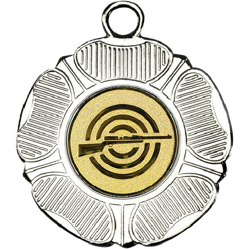 Shooting Tudor Rose Medal | Silver | 50mm