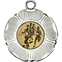 Running Tudor Rose Medal | Silver | 50mm