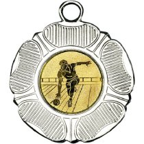 Ten Pin Tudor Rose Medal | Silver | 50mm