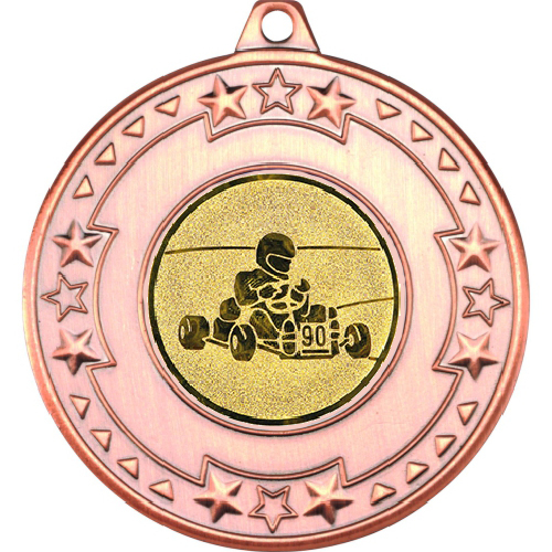 Go Kart Tri Star Medal | Bronze | 50mm