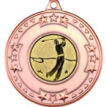 Golf Tri Star Medal | Bronze | 50mm
