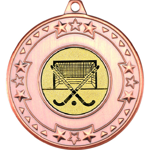 Hockey Tri Star Medal | Bronze | 50mm