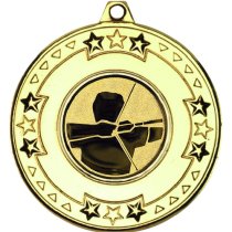 Archery Tri Star Medal | Gold | 50mm