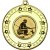 Fishing Tri Star Medal | Gold | 50mm - M69G.FISHING