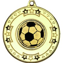 Football Tri Star Medal | Gold | 50mm