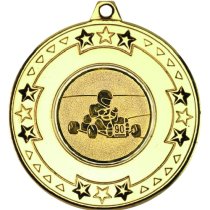 Go Kart Tri Star Medal | Gold | 50mm