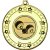 Lawn Bowls Tri Star Medal | Gold | 50mm - M69G.LAWNBOWL