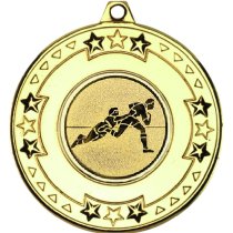 Rugby Tri Star Medal | Gold | 50mm