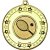 Tennis Tri Star Medal | Gold | 50mm - M69G.TENNIS