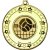 Volleyball Tri Star Medal | Gold | 50mm - M69G.VOLLEYBALL