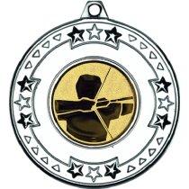 Archery Tri Star Medal | Silver | 50mm