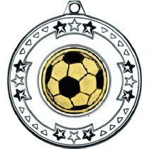 Football Tri Star Medal | Silver | 50mm