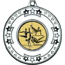Gymnastics Tri Star Medal | Silver | 50mm