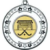 Hockey Tri Star Medal | Silver | 50mm