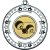 Lawn Bowls Tri Star Medal | Silver | 50mm - M69S.LAWNBOWL