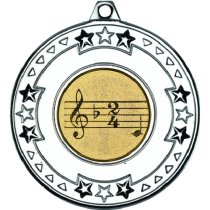 Music Tri Star Medal | Silver | 50mm