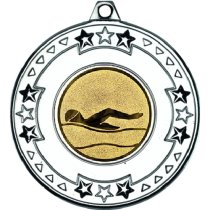 Swimming Tri Star Medal | Silver | 50mm