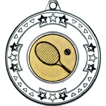 Tennis Tri Star Medal | Silver | 50mm