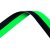 Green and Black Medal Ribbon with metal clip | 22mm x 800mm  - MR1GBL