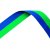 Green and Blue Medal Ribbon with metal clip | 22mm x 800mm  - MR1GB