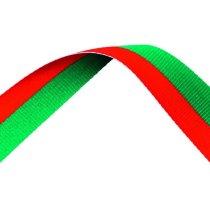 Red and Green Medal Ribbon with metal clip | 22mm x 800mm