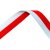 Red and White Medal Ribbon with metal clip | 22mm x 800mm  - MR1RW