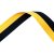 Black and Yellow Medal Ribbon with metal clip | 22mm x 800mm  - MR1BLY