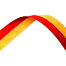 Red and Yellow Medal Ribbon with metal clip | 22mm x 800mm