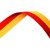 Red and Yellow Medal Ribbon with metal clip | 22mm x 800mm  - MR1RY
