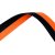 Black and Orange Medal Ribbon with metal clip | 22mm x 800mm  - MR1BLO