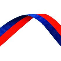 Blue and Red Medal Ribbon with metal clip | 22mm x 800mm