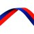 Blue and Red Medal Ribbon with metal clip | 22mm x 800mm  - MR1BR