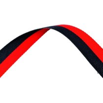 Black and Red Medal Ribbon with metal clip | 22mm x 800mm