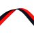 Black and Red Medal Ribbon with metal clip | 22mm x 800mm  - MR1BLR
