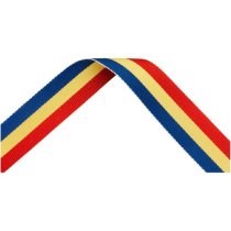 Red Yellow and Blue Medal Ribbon with metal clip | 22mm x 800mm