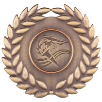 Classic Wreath Medal | Antique Gold | 60mm