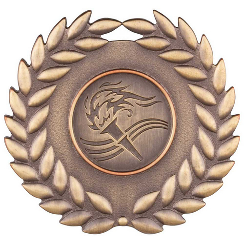 Classic Wreath Medal | Antique Gold | 60mm