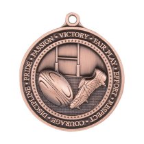 Olympia Rugby Medal Antique | Bronze | 60mm