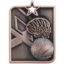 Centurion Star Basketball Medal | Bronze | 53 x 40mm