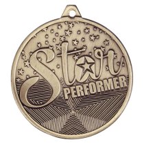 Cascade Star Performer Iron Medal | Antique Gold | 50mm