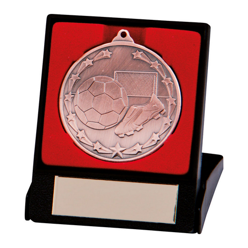 Starboot Football Medal in Box | 50mm | Bronze