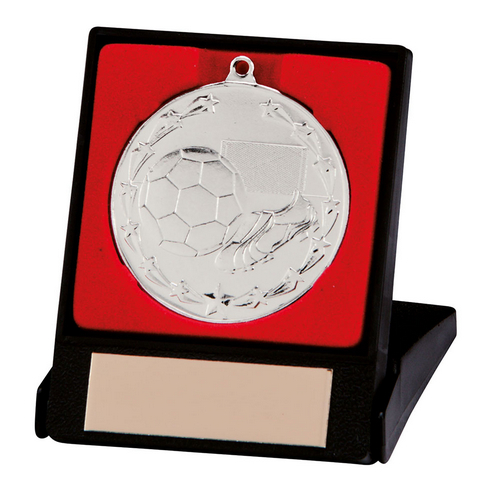 Starboot Football Medal in Box| 50mm | Silver